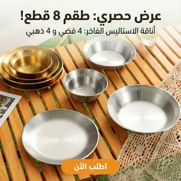 8-Piece Stainless Steel Dish Set