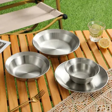 8-Piece Stainless Steel Dish Set 3